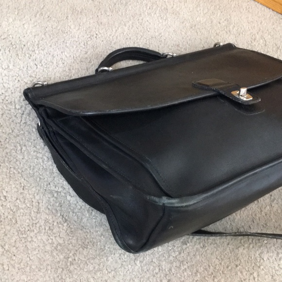 💕 Coach vintage black leather laptop work bag 💕 - Picture 2 of 8